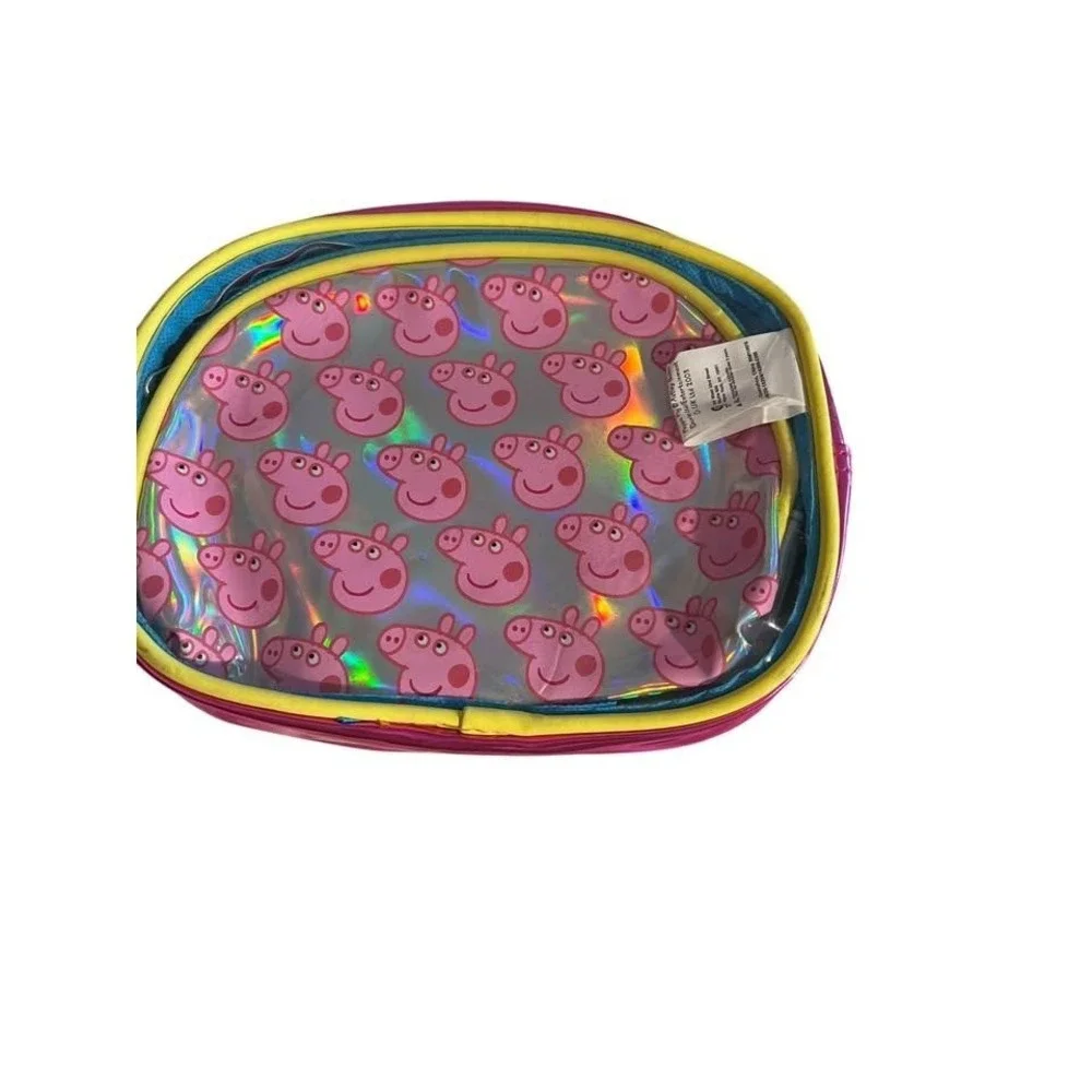 Peppa‎ Pig 3 Piece Bag Set NEW Pencil Case Makeup Bag Small Bags